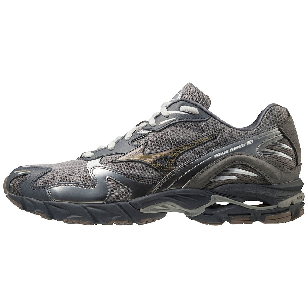 Panske Tenisky Mizuno Wave Rider 10 Siva Vypredaj EGXY92635